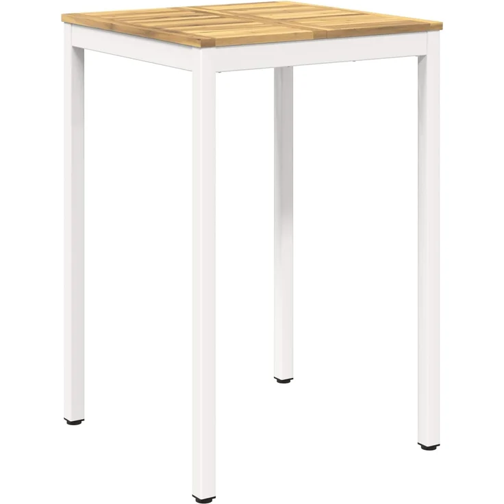 vidaXL Gartenbar-Tisch NAARDEN Weiß gewaschen 70 x 68,5 x 105 cm 901775 – Bild 2