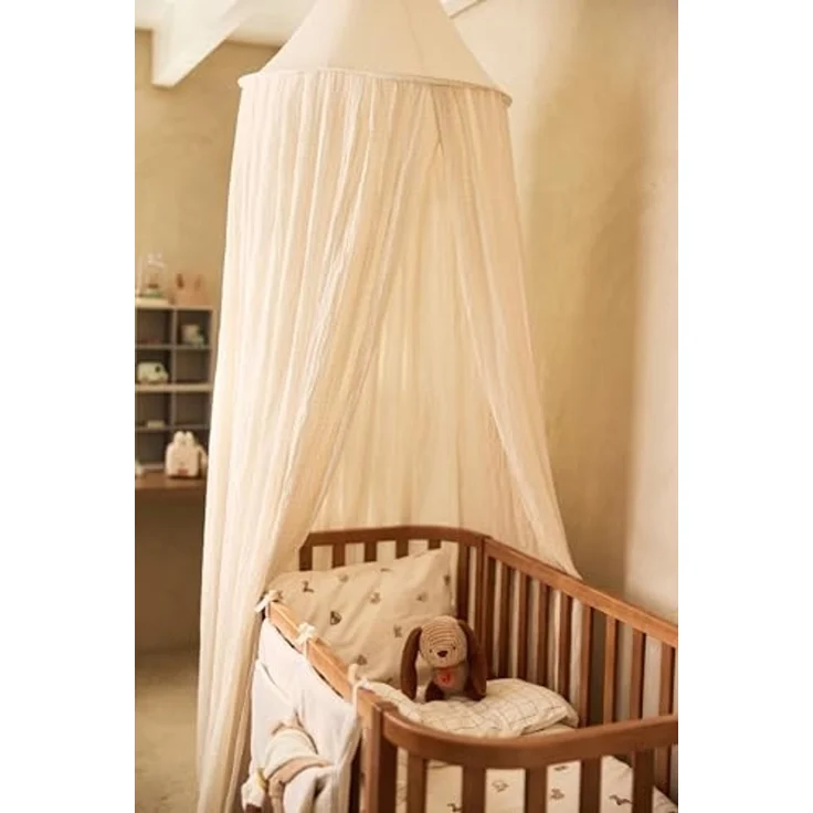 Jollein Moskitonetz - 245 cm - Cosy Check - Sand – Bild 3