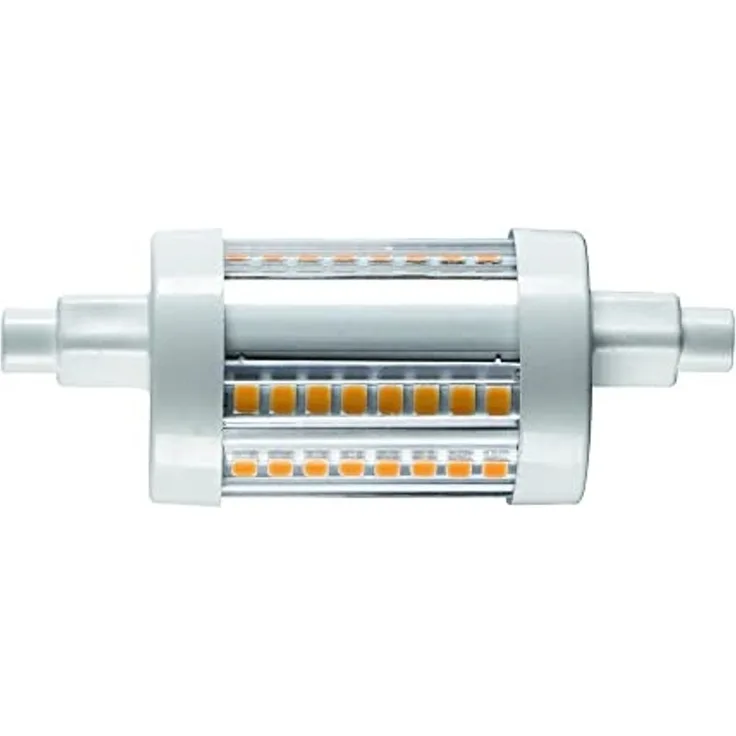 SLV QT DE12 R7S 78mm, LED Leuchtmittel transparent 9W 3000K CRI90 330° - LED Lampen Sockel R7s