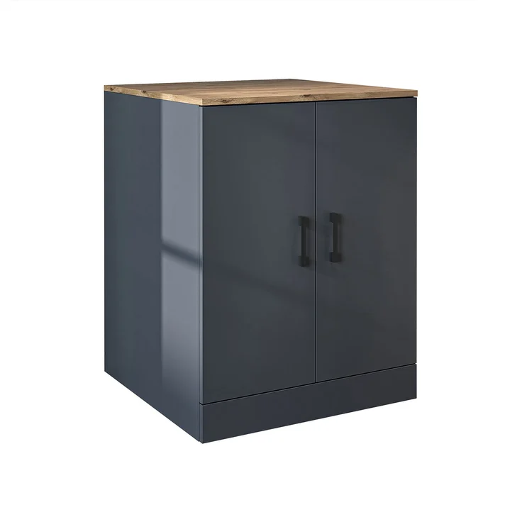 Roomart Waschmaschinenschrank - SERIE ATLANTIC-II- 70 cm breit – Badezimmer Waschmaschinen-Unterschrank – BHT 70×90×69 cm • Anthrazit-Eiche – Bild 6