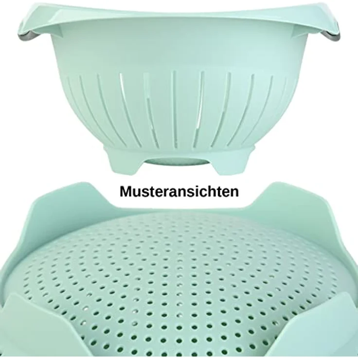 Engelland Nudelsieb Abtropfsieb, Seiher, Kunststoff, (Vorteils-Set, 1-St, Ø 24,5 cm), spülmaschinengeeignet, BPA-frei, lebensmittelecht – Bild 3