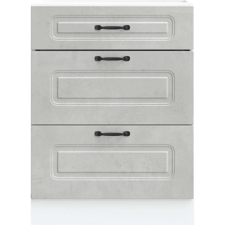 vidaXL Küchenunterschrank Kalmar Betongrau Holzwerkstoff 854283 – Bild 11