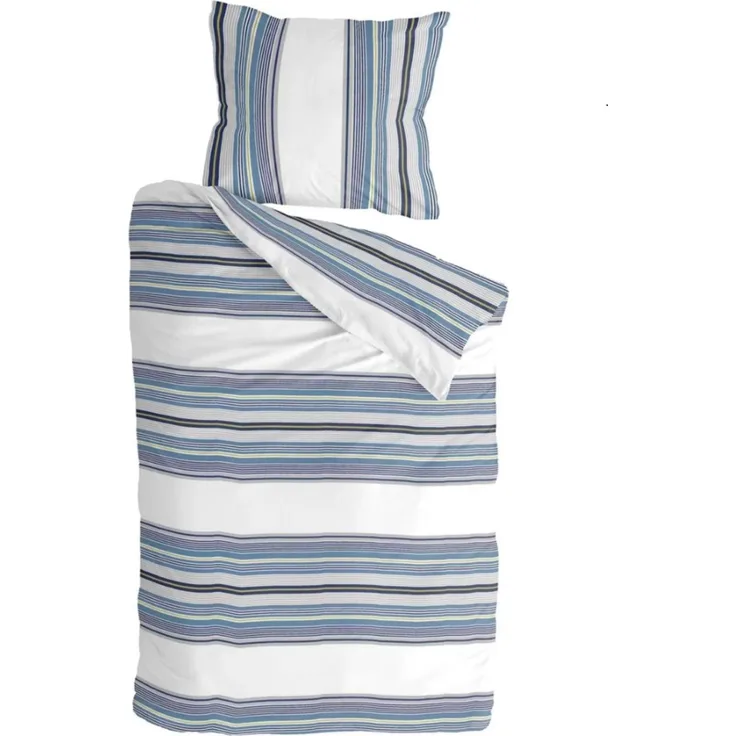 Bettwäsche-Set (135x200cm) - Byrklund Two Ways White/Blue