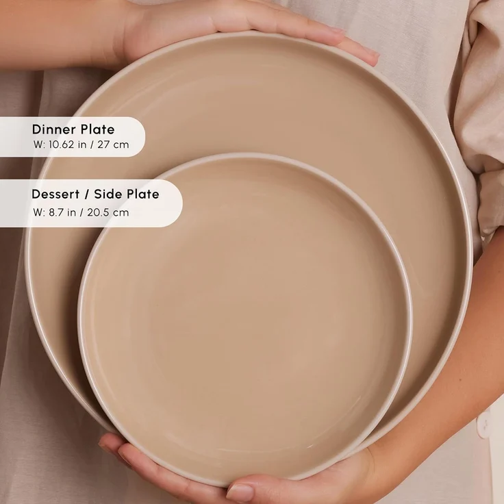 Karaca Geschirr-Set Karaca Terra Geschirrset für 8 Personen 36-tlg Tafelservice - Creme – Bild 6