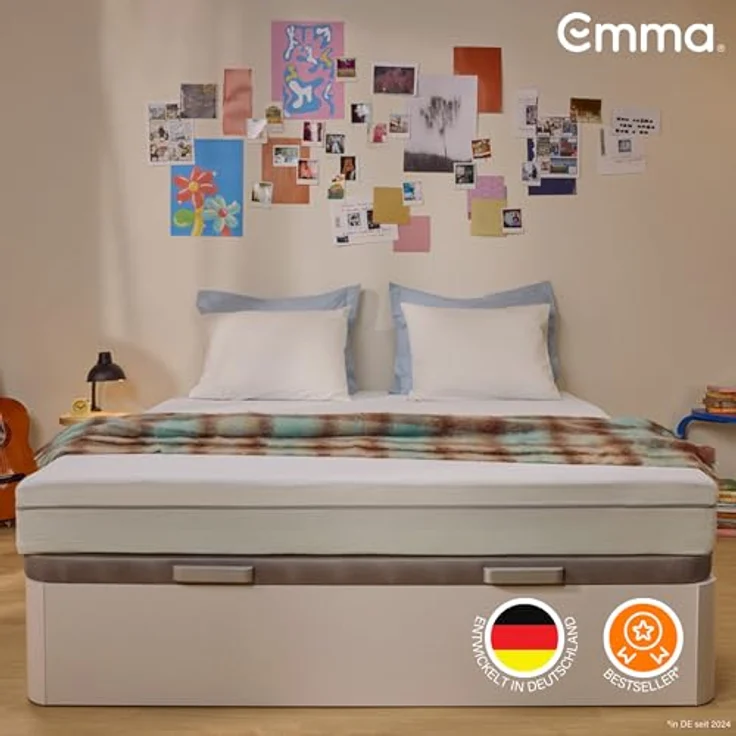 Emma One+ Matratze 160x200 H3 Hart – Kühlende & atmungsaktive 3-Zonen-Schaummatratze – Ergonomisch, Klimaregulierend & Waschbarer Bezug – Für alle Schlafpositionen geeignet – Bild 7