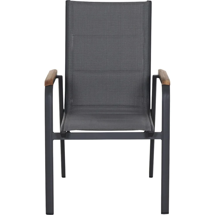 Siena Garden Tesoro Stapelsessel - Teak & Aluminiumgestell, matt anthrazit (N40078) – Bild 2
