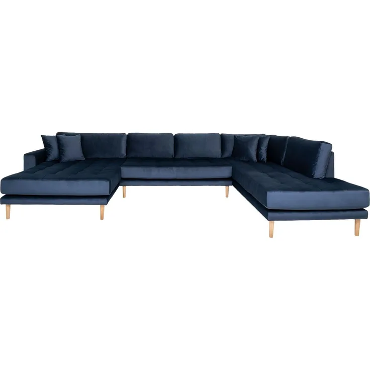 Polsterecke DROP LIDO LBH 220x370x76 cm blau Ecksofa Wohnlandschaft Eckcouch