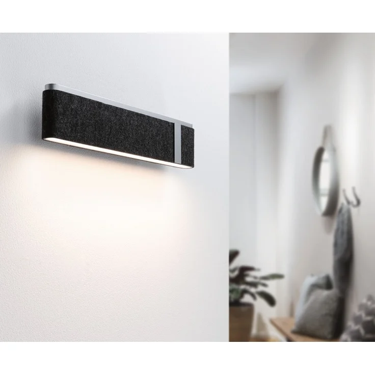 Paulmann 79987 LED Wandleuchte Jagun 3-Step-Dim 2700K 1250lm Filz anthrazit – Bild 3