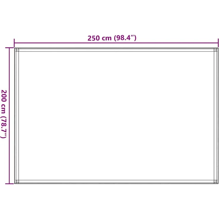 vidaXL Zeltteppich 250x200 cm Schwarz 310779 – Bild 7