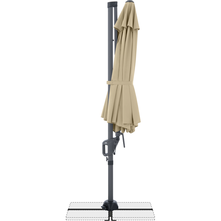 Doppler Sonnenschirm / Ampelschirm "LIFE 310 Side", sand, Ø 310 cm – Bild 10