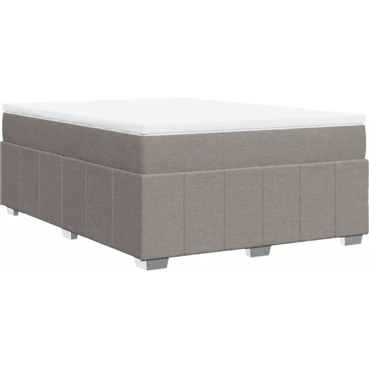 vidaXL Boxspringbett mit Matratze Taupe 140x200 cm Stoff 3285481 – Bild 9
