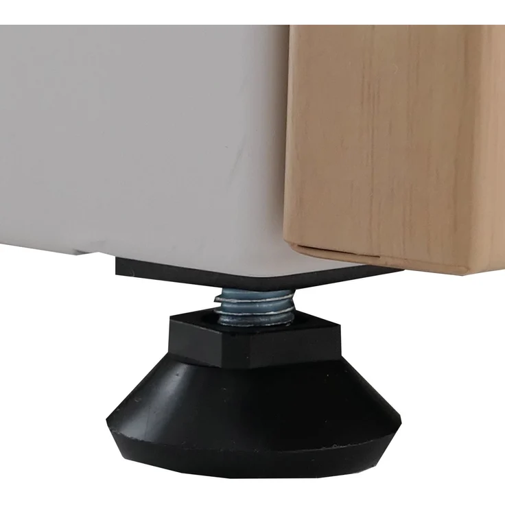 Aktenschrank HWC-Q27, Büroschrank Stahlschrank, Stützrad Staufächer, Metall 74x43x80cm ~ weiß, Holzfront – Bild 7