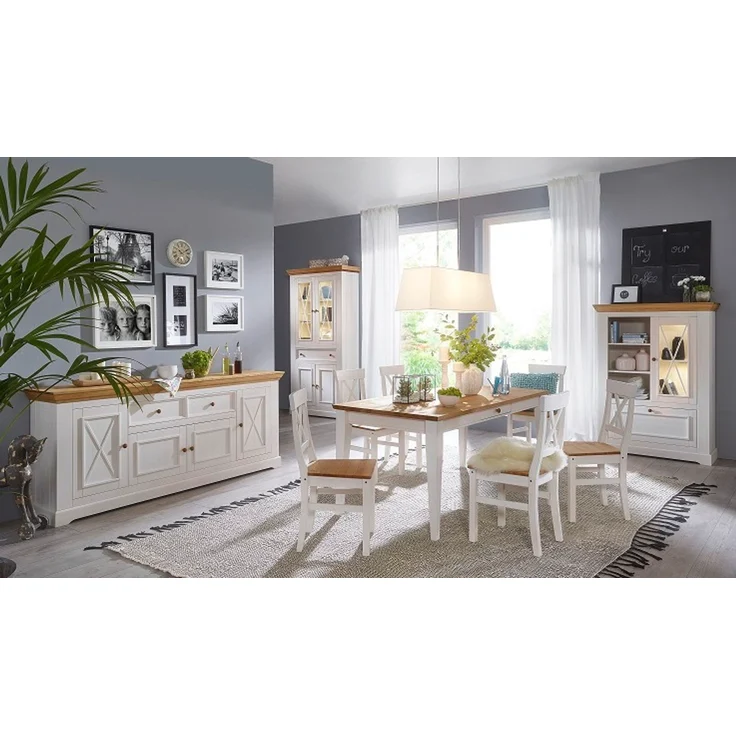 Eckanrichte 104cm "Zürich" Kiefer massiv weiß WZ-0133 – Bild 5