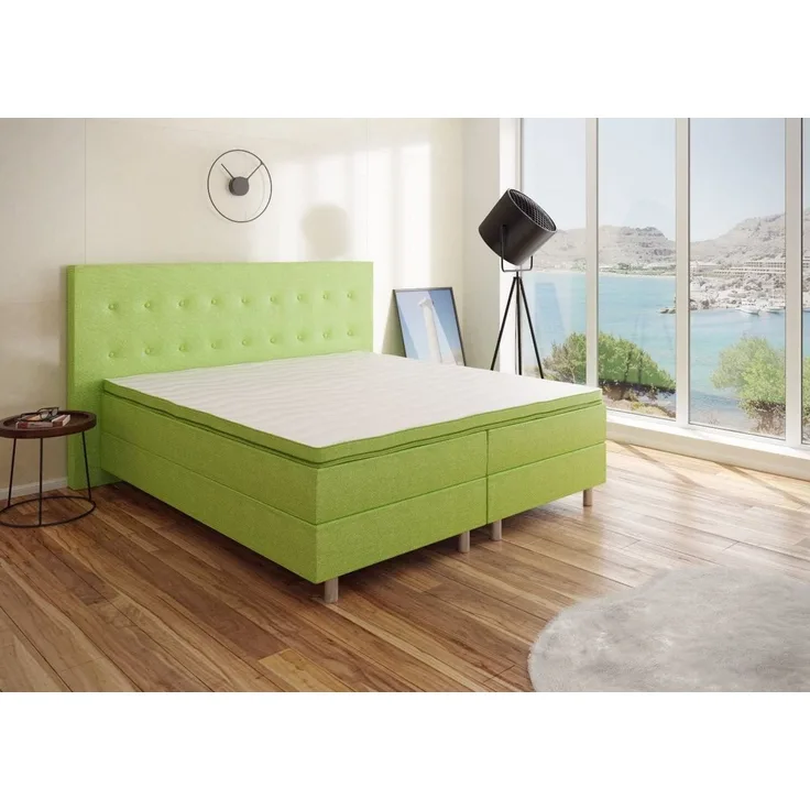 Best for Home Boxspringbett Boxspringbett NEO mit Bonell-Federkern &5 cm Topper with Schlafkomfort (90x200 100x200 120x200 140x200 160x200 180x200 200x200 cm), Handwerksqualität, TOP- Preis-Leistungs-Verhältnis