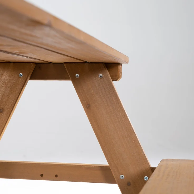 roba Kindersitzgruppe 'Outdoor+' - wetterfeste Sitzgarnitur 'Picknick for 4' - Massivholz - Teak-Optik – Bild 6