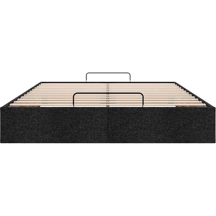 vidaXL Ottoman-Bett ohne Matratze Schwarz 140x200 cm Stoff 3310884 – Bild 4