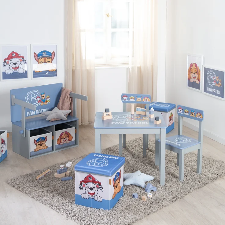 roba Kindersitzgruppe 'Paw Patrol' - 1x Kinderstuhl & 1x Kindertisch - MDF lackiert - Balu / Grau – Bild 4