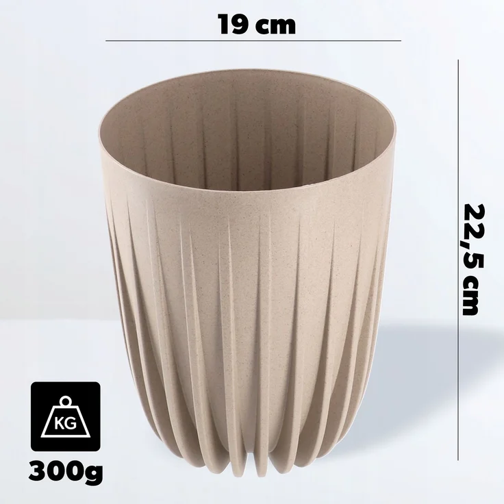 KADAX Blumentopf Eco Cover + brauner Einsatz 19x22,5 cm – Bild 2