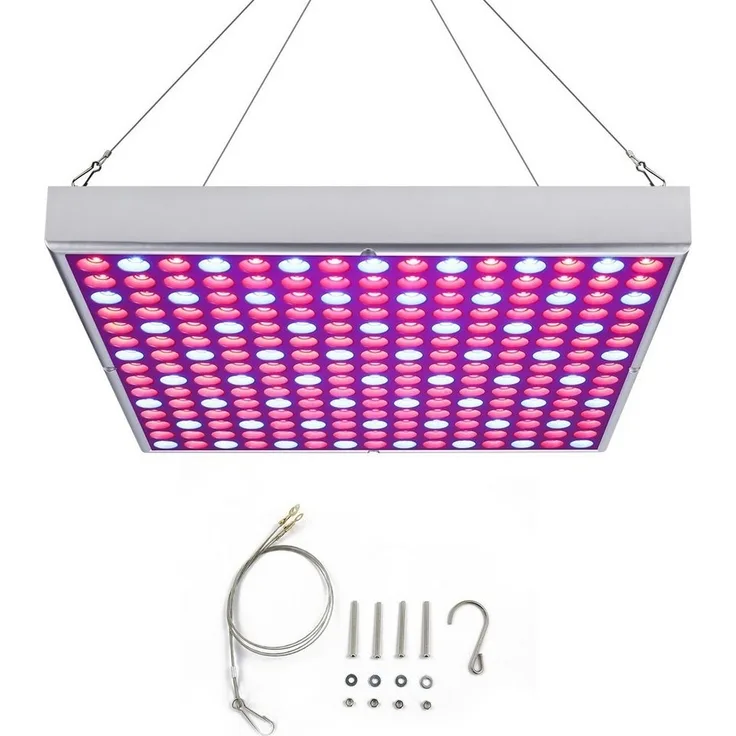 Clanmacy Pflanzenlampe LED Pflanzenlampe 15W Grow Lampe Vollspektrum 225 LEDs Pflanzenlicht