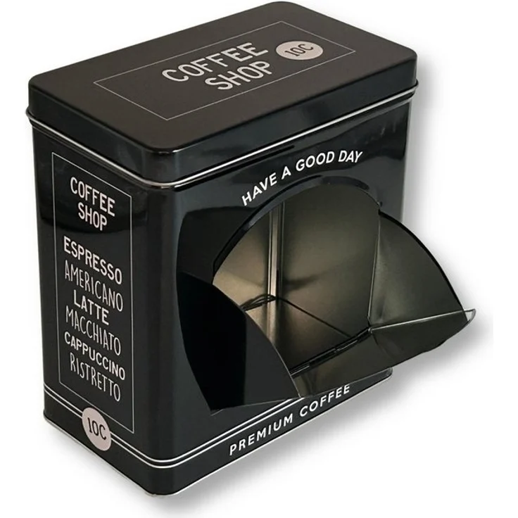 MediMuc Kaffeedose Vorratsdose schwarz oval oder eckig – Bild 4