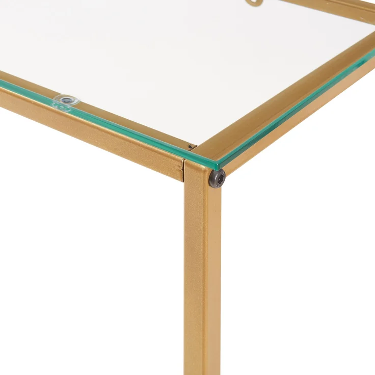 Konsolentisch Kronoby 100x30x80 cm Goldfarben/Klarglas [en. casa] – Bild 6