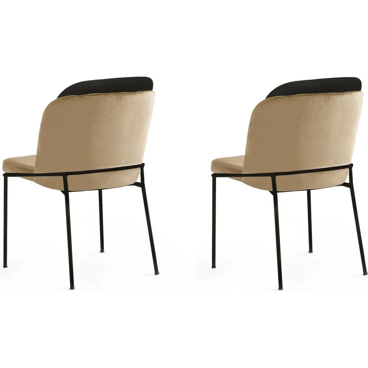 Skye Decor 'DR - 145 V2' Stuhlset (2-teilig), Schwarz / Creme, 54 x 86 x 55 cm – Bild 2