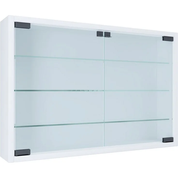VCM Wandvitrine Mandosa 912945 Weiß H. 40 x B. 60 x T. 10 cm