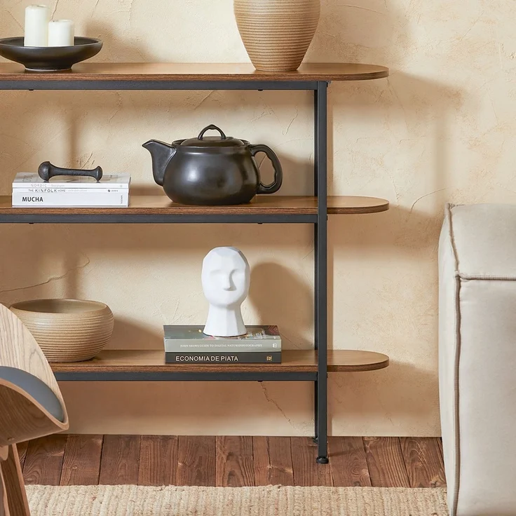 SoBuy FSB67-WS Konsolentisch Flur, Spanplatte, Melamin, Braun, 110 x 86 x 25 cm – Bild 9