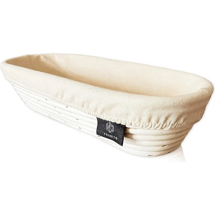 Lycce Dekokorb Gärkorb Brotbacken oval 35 cm aus Rattan/Peddigrohr für ca. 1 kg Teig (1 St)