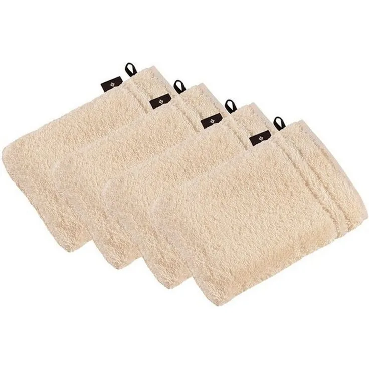 Vossen Waschhandschuh 4er Pack Waschhandschuh 22 x 16 cm Vienna Style Su, Frottier (Spar-Set, 4-St), Vegan