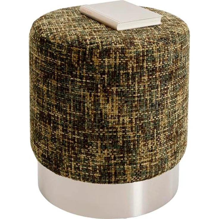 Kare Design Hocker Berry High, Silber/Grün, Ø39cm, Sitzhocker, Rund, Minimalistich, Pflegeleicht, Flur – Bild 3