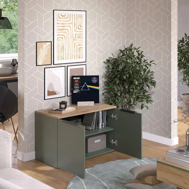 Kommode Wido Grün 80 x 50 cm mit 2 Türen Vicco – Bild 5