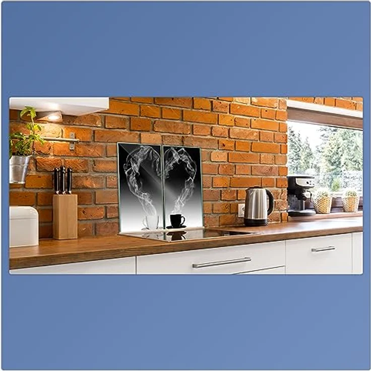 Decorwelt Herd-Abdeckplatte Kaffee, (2 tlg, 1/2 Teilig), Für alle Herdarten excl. Gasherde – Bild 5