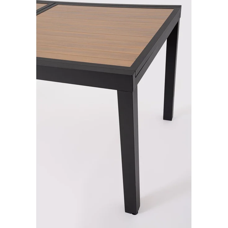 Gartenesstisch Hilja aus Aluminium in Holzoptik, ausziehbar, modern skandinavisch, anthrazit – Bild 5