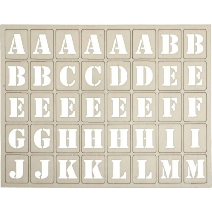 Holz Buchstaben für Letterboard, FSC100%, 3x2,4cm, Set. (0,08 € pro 1 Stück)