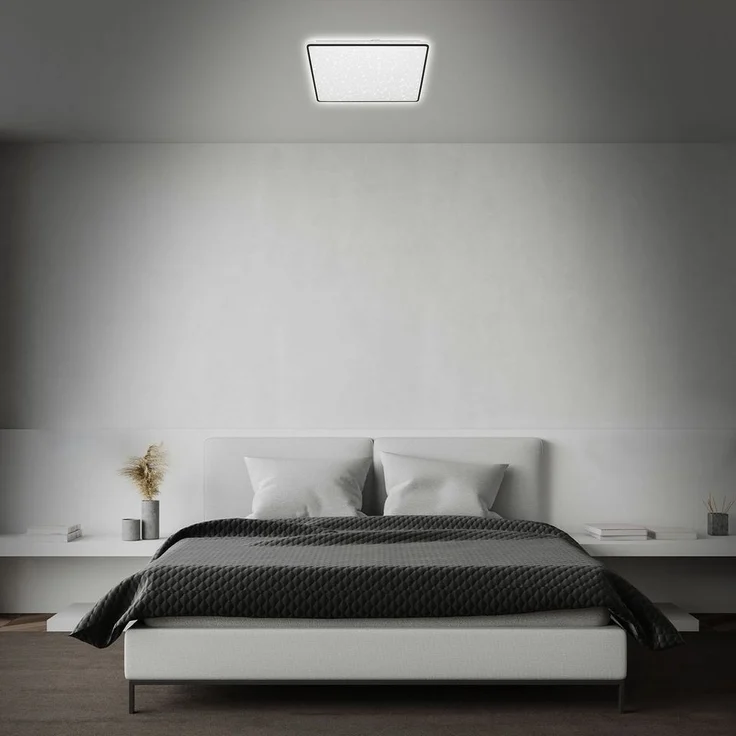 Briloner Leuchten LED Deckenleuchte 3749-415, LED fest integriert, 2700K - Extra-Warmweiß, mit Backlighteffekt, Sternenhimmel, schwarz, 37 cm – Bild 2