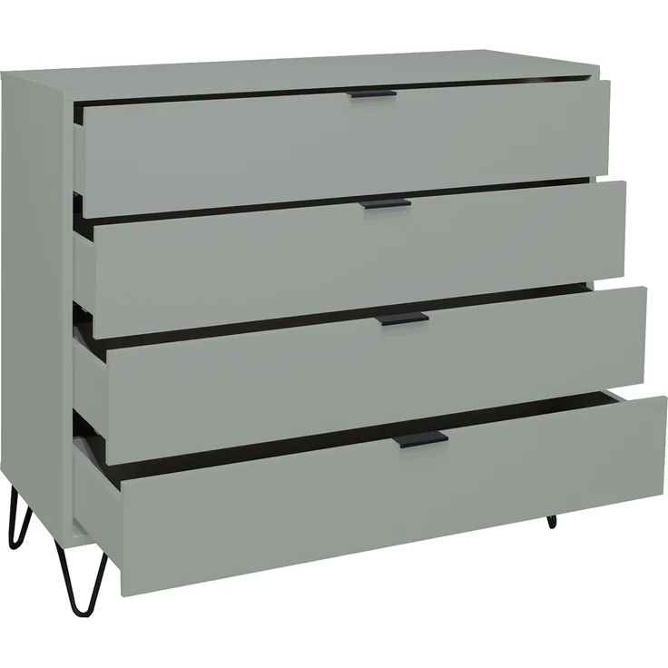 Schubkastenkommode >Bonnie< in pine green matt lack - 119x101x45cm (BxHxT) – Bild 4