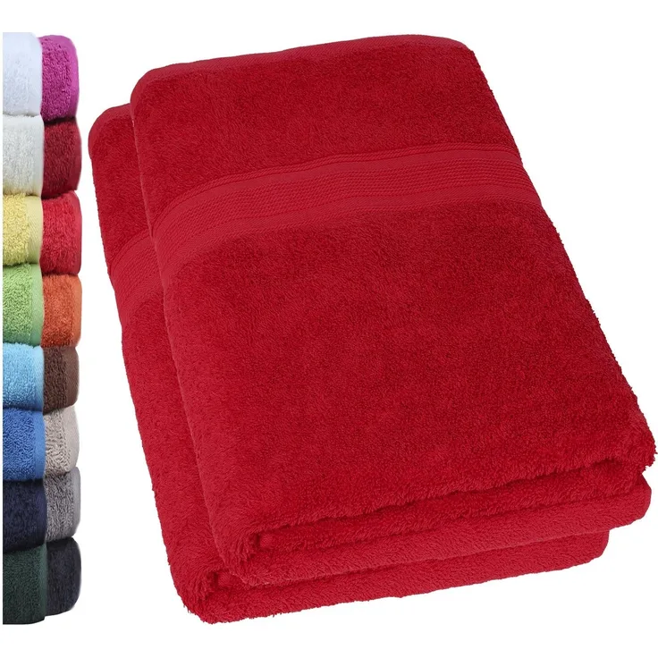 NatureMark Saunatuch Frottier Saunatücher 80x200cm, 100% Baumwolle (2-St), Premium Qualität SAUNATUCH Sauna-Handtuch, 80x200cm, Bordeaux rot