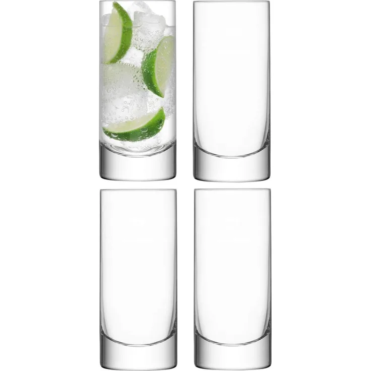 LSA International Bar Longdrinkglas, klar, 420 ml, 4 Stück
