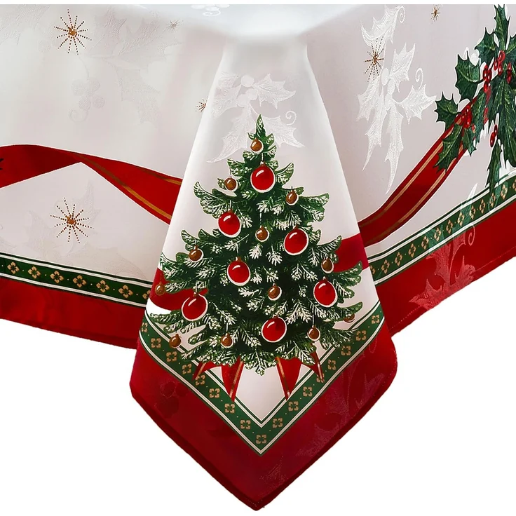 Elrene Home Fashions Villeroy & Boch Toy's Delight Stoff-Tischdecke, Weihnachts-Tischdekoration, 152,4x304,8 cm, länglich/rechteckig, Mehrfarbig – Bild 1