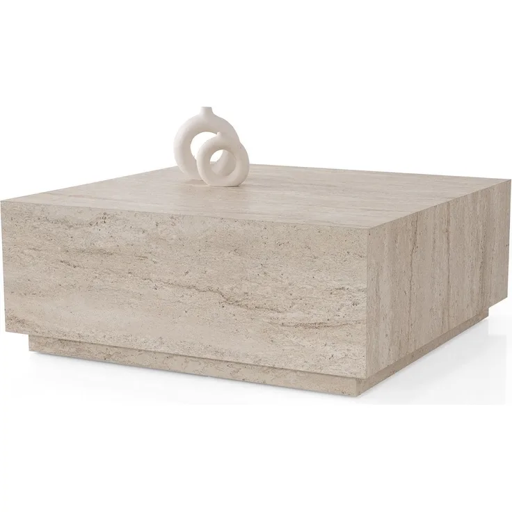 Skye Decor 'Lizbon - 9543' Couchtisch, Travertin, 90 x 35,5 x 90 cm