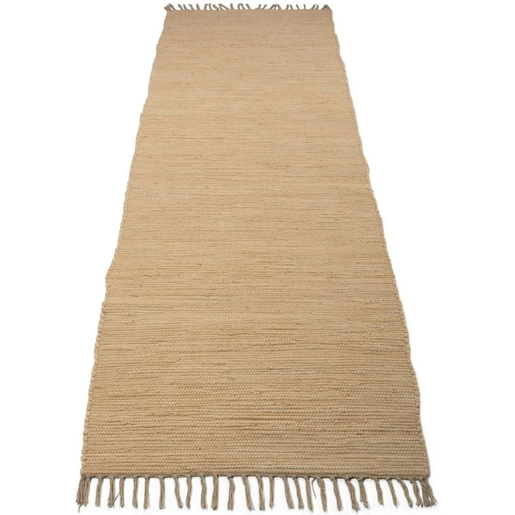 carpetfine Teppich Kelim Chindi uni, auch als Läufer, rechteckig, Höhe: 5 mm, Wendeteppich, reine Baumwolle, handgewebt, Uni-Farben, mit Fransen – Bild 2