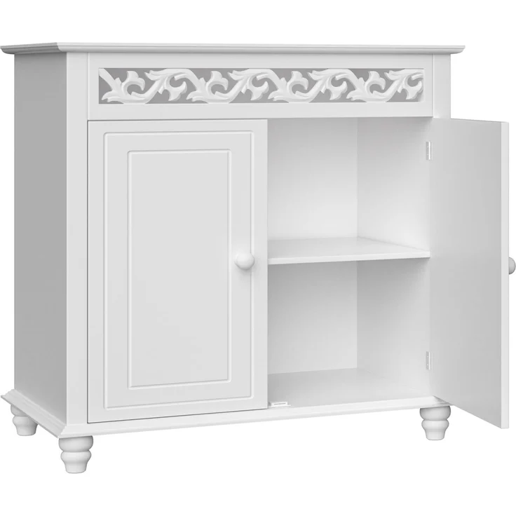 Casaria Kommode Sideboard Schrank Jersey 2 Türen Weiß – Bild 10