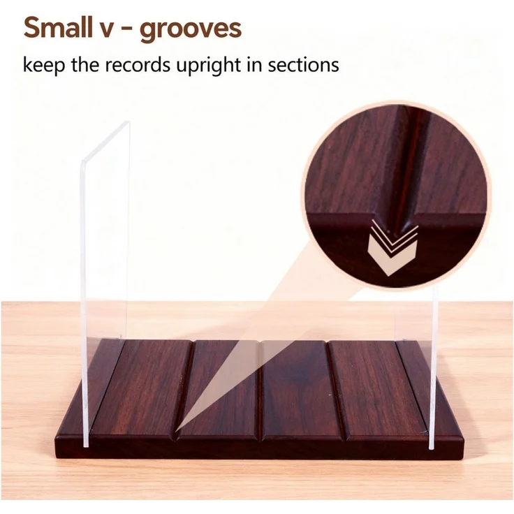 Youyijia Aktenregal Schallplattenständer für 60 Vinyl LPs – Stabiler Albumhalter – Bild 4
