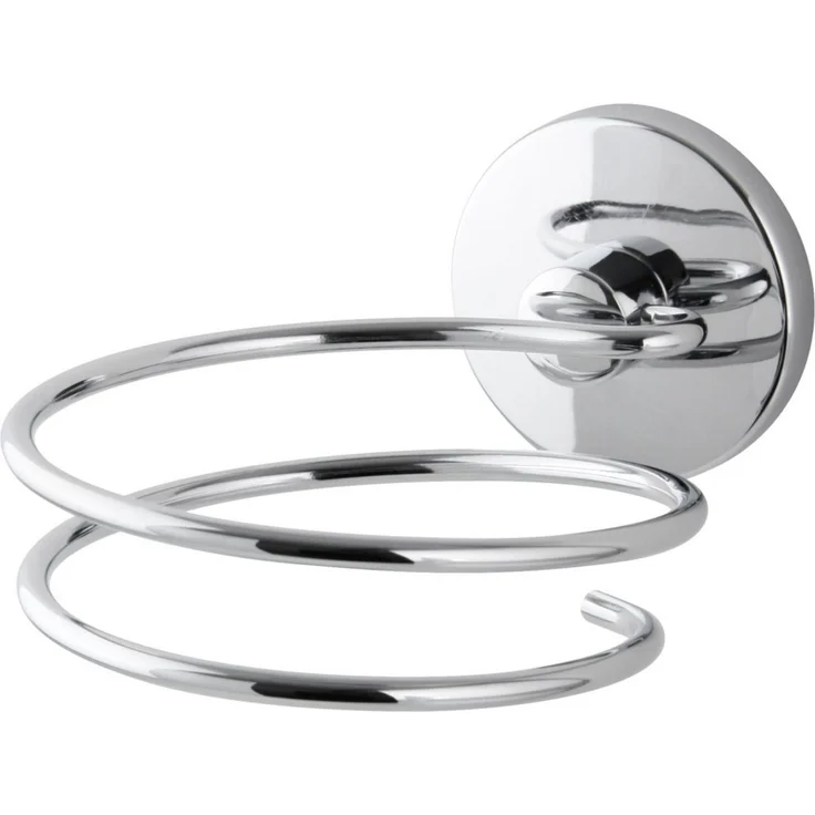 FACKELMANN Haartrockner-Halter VISION, verchromter Fönhalter, Wandhalter Haartrocknerhalter – Bild 1