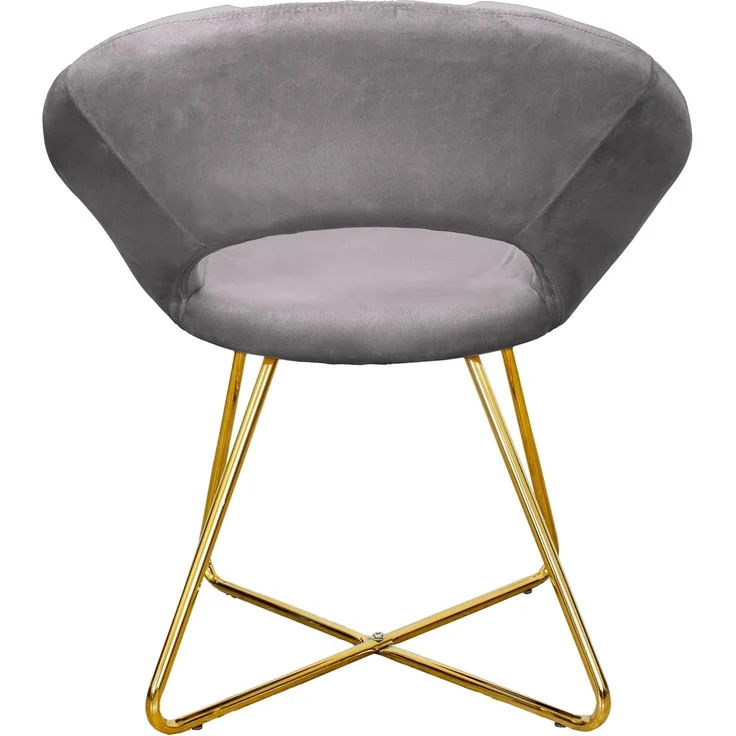 GARDENIA Vellutino Rundsessel London Grau, 65 x 59 x 74 cm – Bild 5