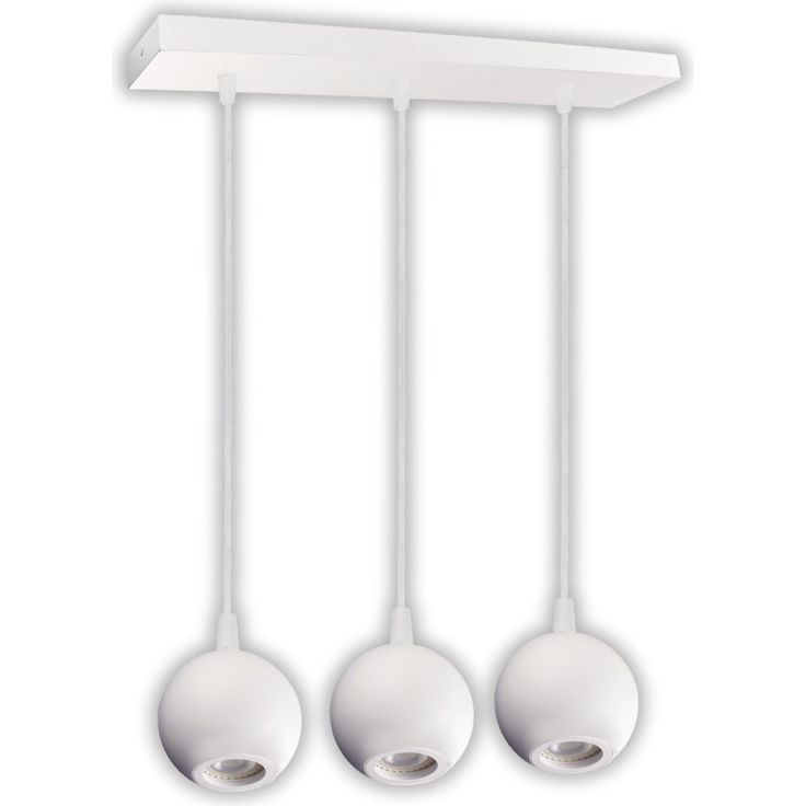 ENOVALITE Pendelleuchte GLOBE, 3-Flammige Deckenleuchte in Weiß mit GU10 Fassung, Ø100mm, ideal für moderne Lichtakzente
