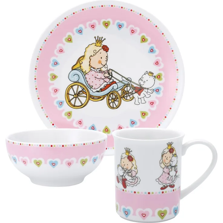 PURESIGNS Kinder-Geschirrset 'Nelia' 3-teilig