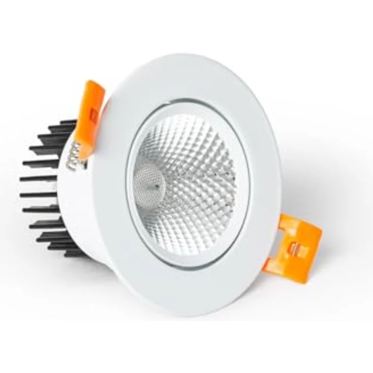 LEDKIA LIGHTING LED Downlight Einbaustrahler 7W Rund COB CRI90, Ø 70 mm, No Flicker, 630 lm, 5000K Kaltweiß – Bild 1