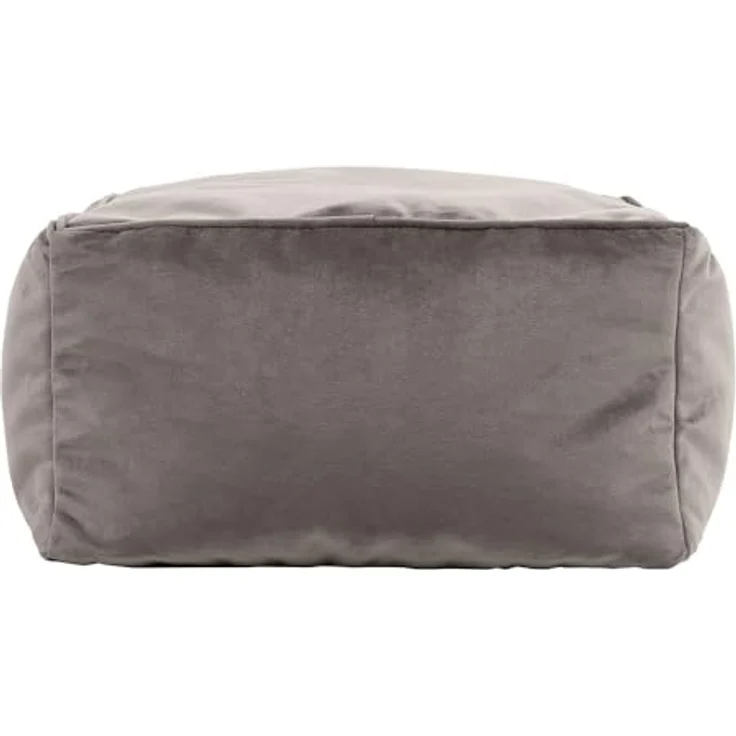 Icon Amara Hocker, Dunkelgrau, Flauschiger Samt Stoff, Samt Sitzsack, Sitzpuff Hocker mit Füllung, Fußhocker für das Wohnzimmer, Deko Wohnzimmer – Bild 6